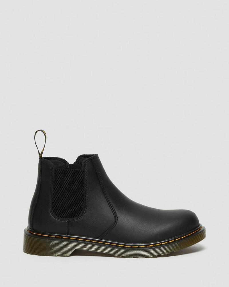 Botines Chelsea Dr Martens Youth 2976 Softy T Cuero Niños Negros | MX 150LIS